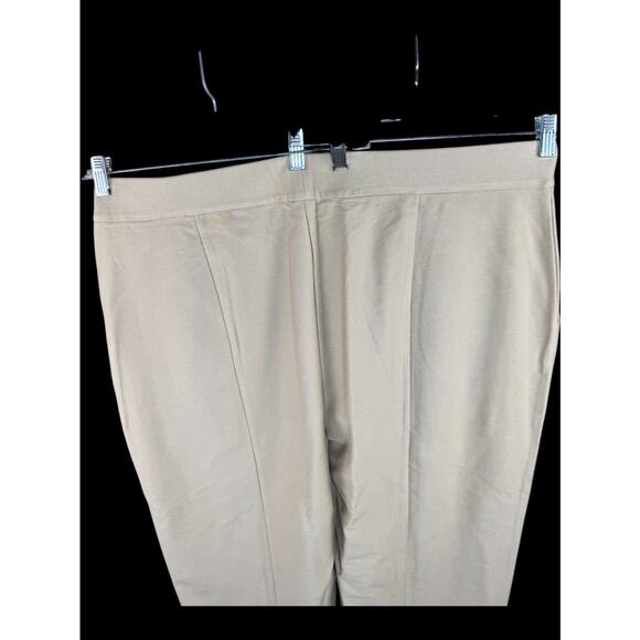 G by Giuliana Capucno Beige Ponte Knit Pull-On Pants Front Slits Women's 2X NWT - Picture 2 of 9